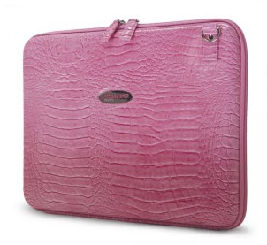 14.1" Faux Croc Portfolio (Pink)