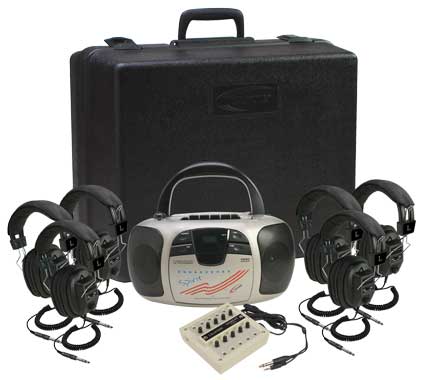 Califone 1776PLC-6 6-Position Spirit Listening Center