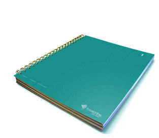 Dot Matrix 3 Subject Lined Notebook 1 (Blue)