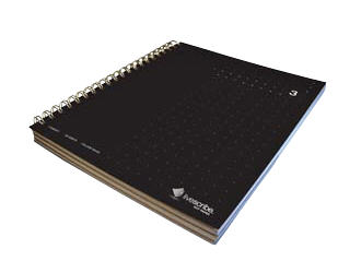 Dot Matrix 3 Subject Lined Notebook 3 (Black)