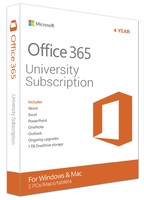 Office 365 University 4 Year Subscription for PC and Mac 2 PC's Academic Download