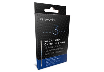 Livescribe 3 Smartpen Ink Refill Medium 8 Pack (Blue)