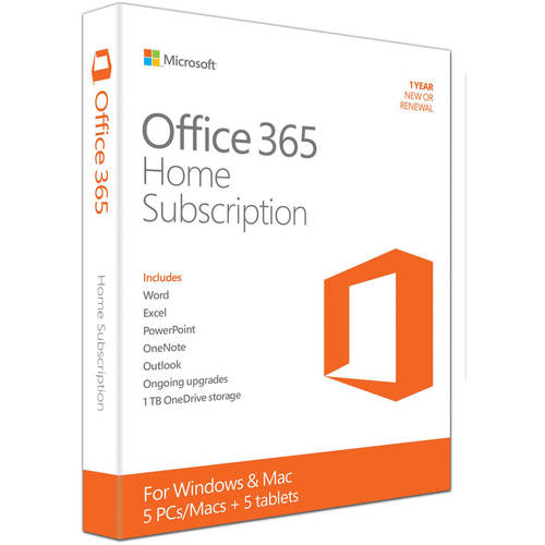 Office 365 - Home (1-year Subscription - Product Key Card)