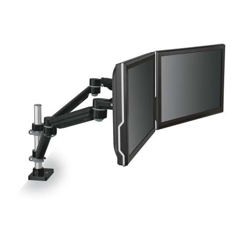 DUAL MONITOR ARM DESK MOUNT BLK