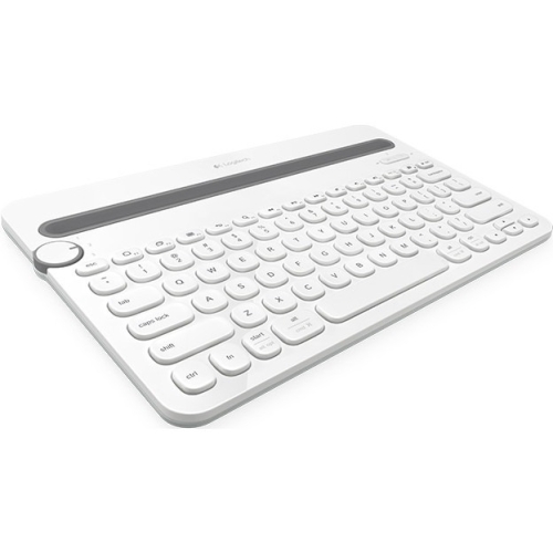 Logitech Bluetooth Multi-Device Keyboard K480 - Wireless Connectivity - Bluetooth - Compatible with Computer, Smartphone - QWERTY Keys Layout - White