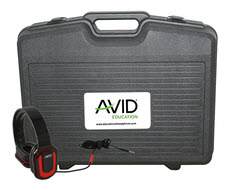 Avid Products AE-66 Over-Ear Headphones Classroom Pack & Case (Red - 24Pack)