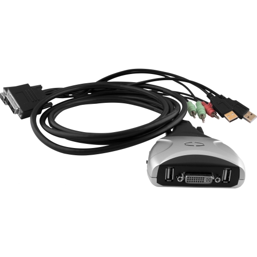 2PORT DVI KVM WITH STEREO AUDIO