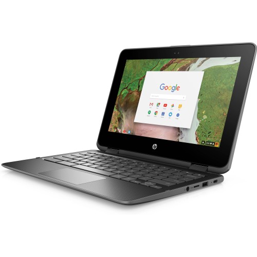 HP Chromebook x360 11-ae000 11-ae020nr 11.6" Touchscreen LCD 2 in 1 Chromebook - Intel Celeron N3350 Dual-core (2 Core) 1.10 GHz - 4 GB DDR4 SDRAM - 32 GB Flash Memory - Chrome OS - 1366 x 768 - In-plane Switching (IPS) Technology - Smoke Gray