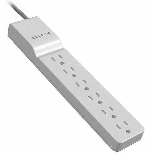 Belkin 6 Outlet Home/Office Surge Protector - 4' Cord
