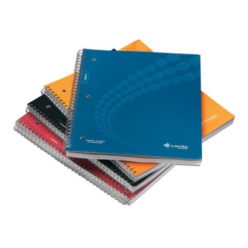 Single Subject Notebook, College-Ruled (Assorted 4-Pack, Numbers 1-4)