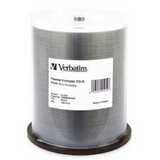 Verbatim 52x CD-R White Printable Media 100 Pack