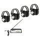 Wireless 4 Person Listening Center with Multi-Frequency Transmitter and Wireless Headphones 