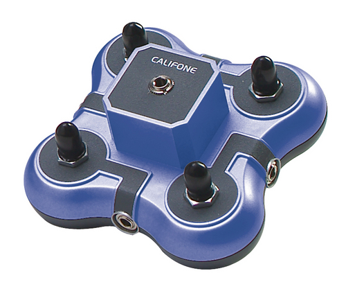 Califone 1114BL 4-Position Mini Stereo Jackboxes (Blue)