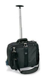 17" Contour Roller Notebook Case with Telescoping Handle (Black/Silver)