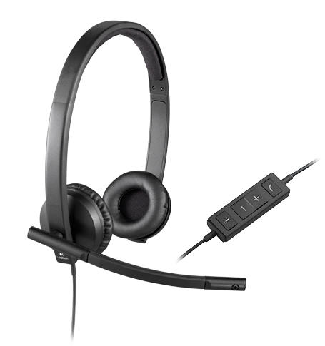 Logitech USB Headset Stereo H570e - Stereo - USB - Wired - 31.50 Hz - 20 kHz - Over-the-head - Binaural - Supra-aural - Noise Cancelling, Electret Microphone