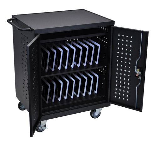 Luxor Black 42 Computer Tablet Charging Cart