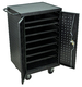 Luxor Black Tablet and Laptop Computer Charging cart store and charge up to 12 laptops or tablets 