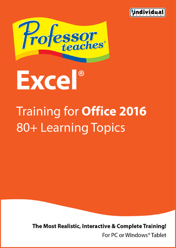 Professor Teaches Excel for Office 2016 (Home Edition) (Electronic Software Delivery)