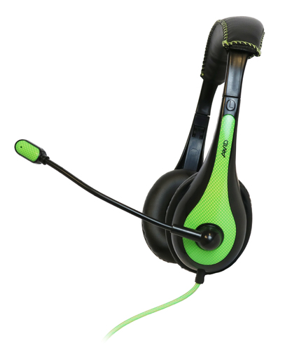 AE-36 Headphone with mic (Black/Green)