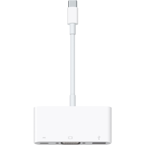 Apple USB-C VGA Multiport Adapter - USB/VGA for iPod, iPhone, iPad, MacBook, Projector, TV - 1 x Type C Male USB - 1 x Type C Female USB, 1 x Type A Female USB, 1 x HD-15 Female VGA