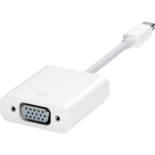 Apple Mini DisplayPort to VGA Adapter - DisplayPort/VGA for Video Device, MacBook, MacBook Air, MacBook Pro, Projector, Monitor - 1 Pack - 1 x Mini DisplayPort Male Digital Audio/Video - 1 x HD-15 Female VGA