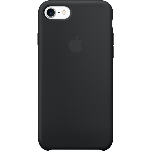 Apple iPhone 7 Silicone Case - Black - iPhone 7 - Black - Silky - Silicone, MicroFiber