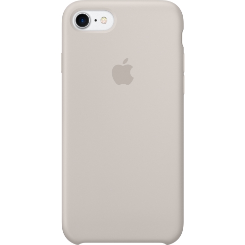 Apple iPhone 7 Silicone Case - Stone - iPhone 7 - Stone - Silky - Silicone, MicroFiber