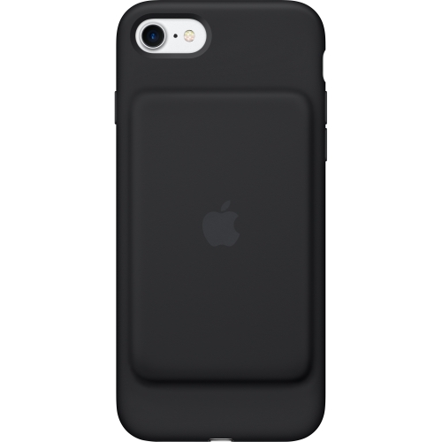 Apple iPhone 7 Smart Battery Case - Black - iPhone 7 - Black - Silky - Silicone, MicroFiber, Elastomer