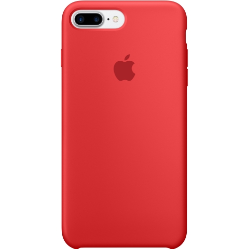 Apple iPhone 7 Plus Silicone Case - (Product) Red - iPhone 7 Plus - Red - Silky - Silicone, MicroFiber
