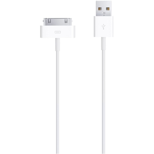 Apple 30-pin to USB Cable - Proprietary/USB for iPhone, iPod, iPad - 1 x Male Proprietary Connector - 1 x Type A Male USB