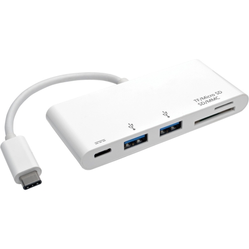 Tripp Lite 2-Port USB-C to USB-A Hub Micro SD  SD/MMC Reader  USB Charging