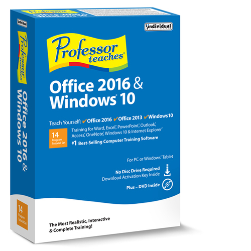 Professor Teaches Office 2016 & Windows 10 Tutorial Set (Win - Download)