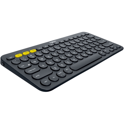 Logitech K380 Multi-Device Bluetooth Keyboard - Wireless Connectivity - Bluetooth - 79 Key - Compatible with Computer, Tablet, Smartphone, Smart TV - QWERTY Keys Layout - Black