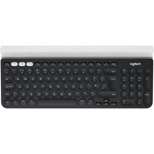 Logitech K780 Multi-Device Wireless Keyboard - Wireless Connectivity - Bluetooth - USB Interface - Compatible with Tablet, Computer (Mac, Android, iOS, PC) - Home, Search, Back, App Switch, Easy-Switch, On/Off Switch Hot Key(s) - QWERTY Keys Layout - White