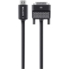 Belkin HDMI/DVI Video Cable - DVI/HDMI for TV, Video Device, MacBook - 11.81 ft - 1 Pack - 1 x HDMI (Type A) Male Digital Video - 1 x DVI-D Male Digital Video - Black