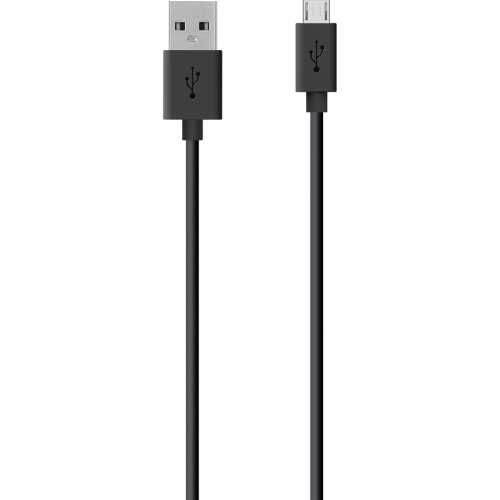 Belkin USB Data Transfer/Power Cable - USB - 6.56 ft - 1 x Type A Male USB - 1 x Type B Male Micro USB - Black