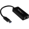 StarTech.com USB 3.0 to Gigabit Ethernet Adapter NIC w/ USB Port - Black - USB - 1 Port(s) - 1 x Network (RJ-45) - Twisted Pair LAN ADAPTER - EXTERNAL NETWORK CARD