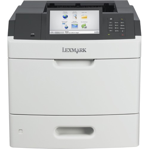 Lexmark MS812DE Laser Printer - Monochrome - 1200 x 1200 dpi Print - Plain Paper Print - Desktop - 70 ppm Mono Print - 650 sheets Standard Input Capacity - 300000 Duty Cycle - Automatic Duplex Print - LCD - Ethernet - USB
