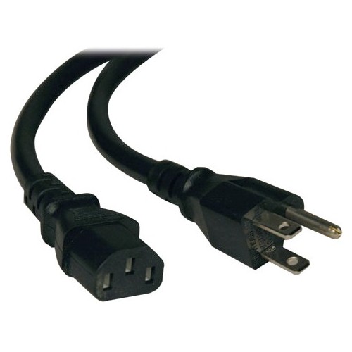Tripp Lite 12ft Computer Power Cord Cable 5-15P to C13 Heavy Duty 15A 14AWG 12'