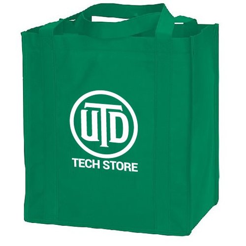 UTD Value Grocery Tote - 13" x 12" Green - 100