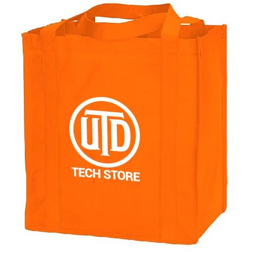 UTD Value Grocery Tote - 13" x 12" Orange - minimum quantity 100