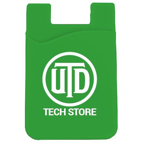UTD Adhesive Cell Phone Wallet - Green - minimum quantity 100