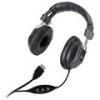 Avid Products AE-808 Over-Ear Headphones with Volume Control USB Plug Black Box Includes USB Plug