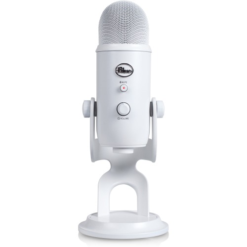Blue Yeti USB Microphone - Whiteout Ultimate USB microphone - 3 condenser capsules - 4 recording patterns - 20Hz - 20kHz