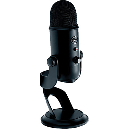 Blue Yeti USB Microphone - Blackout - Ultimate USB microphone - 3 condenser capsules - 4 recording patterns - 20Hz - 20kHz