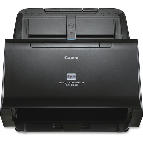 Canon imageFORMULA DR-C240 Sheetfed Scanner - 600 dpi Optical - 24-bit Color - 8-bit Grayscale - 45 ppm (Mono) - 30 ppm (Color) - Duplex Scanning - USB 50 SHEET FEEDER 45PPM BLACK & WHITE