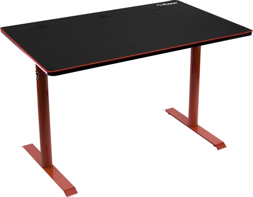 Arozzi Arena Leggero Gaming Desk - Weight Capacity: 143lbs. - Black and Red
