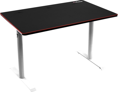 Arozzi Arena Leggero Gaming Desk - Weight Capacity: 143lbs. - Black and White