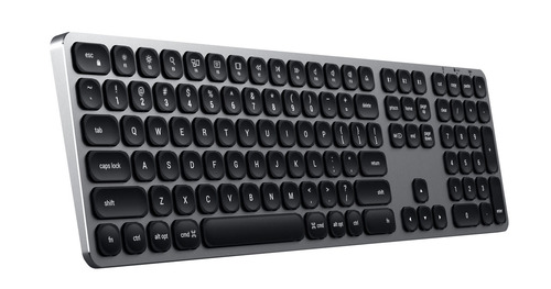 Satechi Aluminum Bluetooth Keyboard, 17.87 x 6.5 x 1.25in - Space Gray