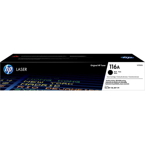HP 116A (W2060A) Toner Cartridge - Black - Laser - 1000 Pages - 1 Each